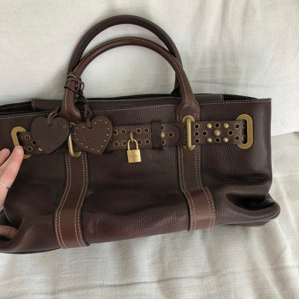 Large Brown Leather Luella Purse